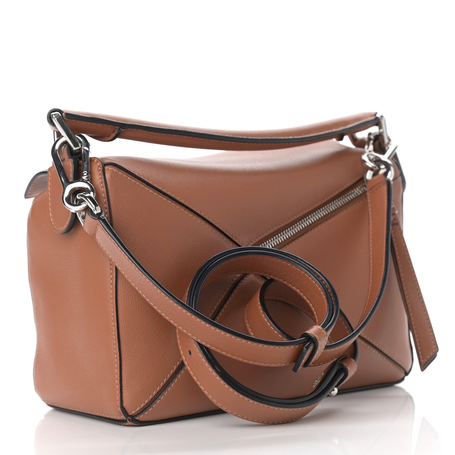 Loewe Calfskin Small Puzzle Bag Tan 3 of 9
