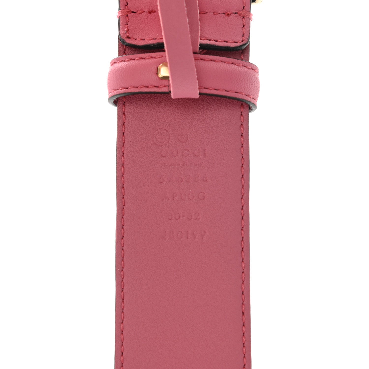Gucci Moon Calfskin Interlocking G 37mm Belt 80 32 Glossy Pink 3 of 5