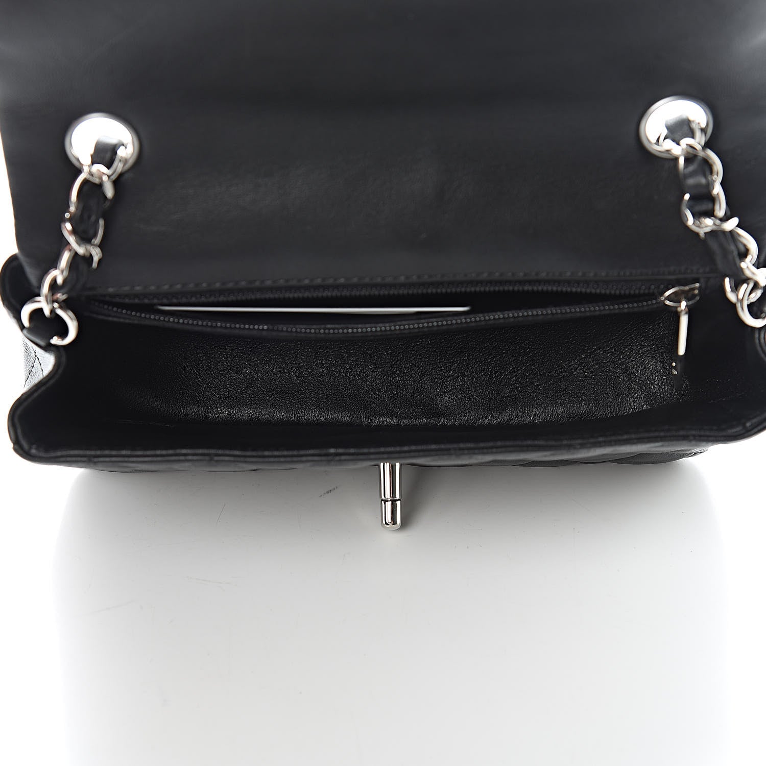 Chanel Lambskin Quilted Mini Rectangular Flap Black 5 of 11