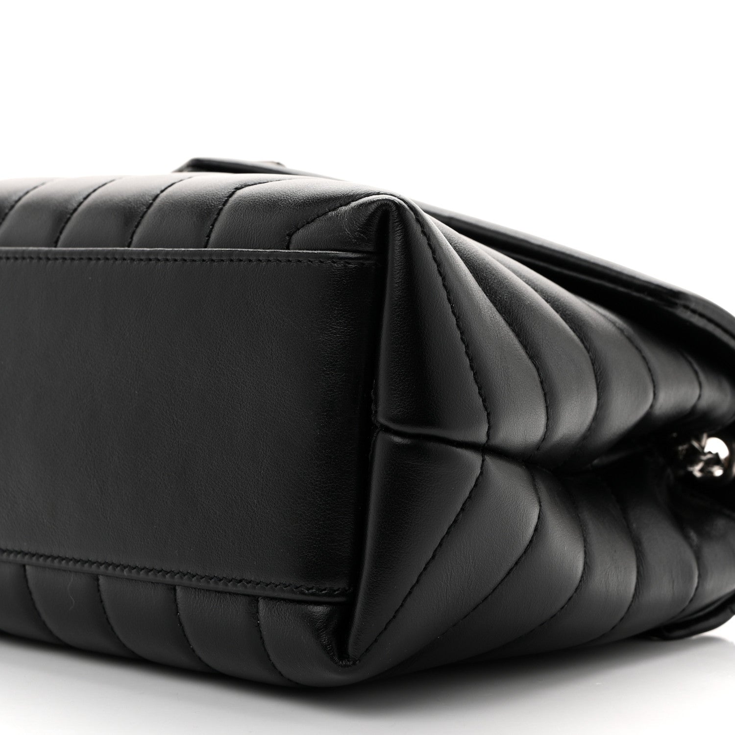 Saint Laurent Calfskin Y Quilted Monogram Small Loulou Chain Satchel Black 10 of 11