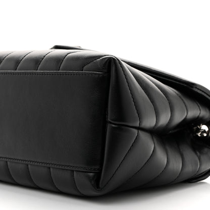 Saint Laurent Calfskin Y Quilted Monogram Small Loulou Chain Satchel Black 10 of 11