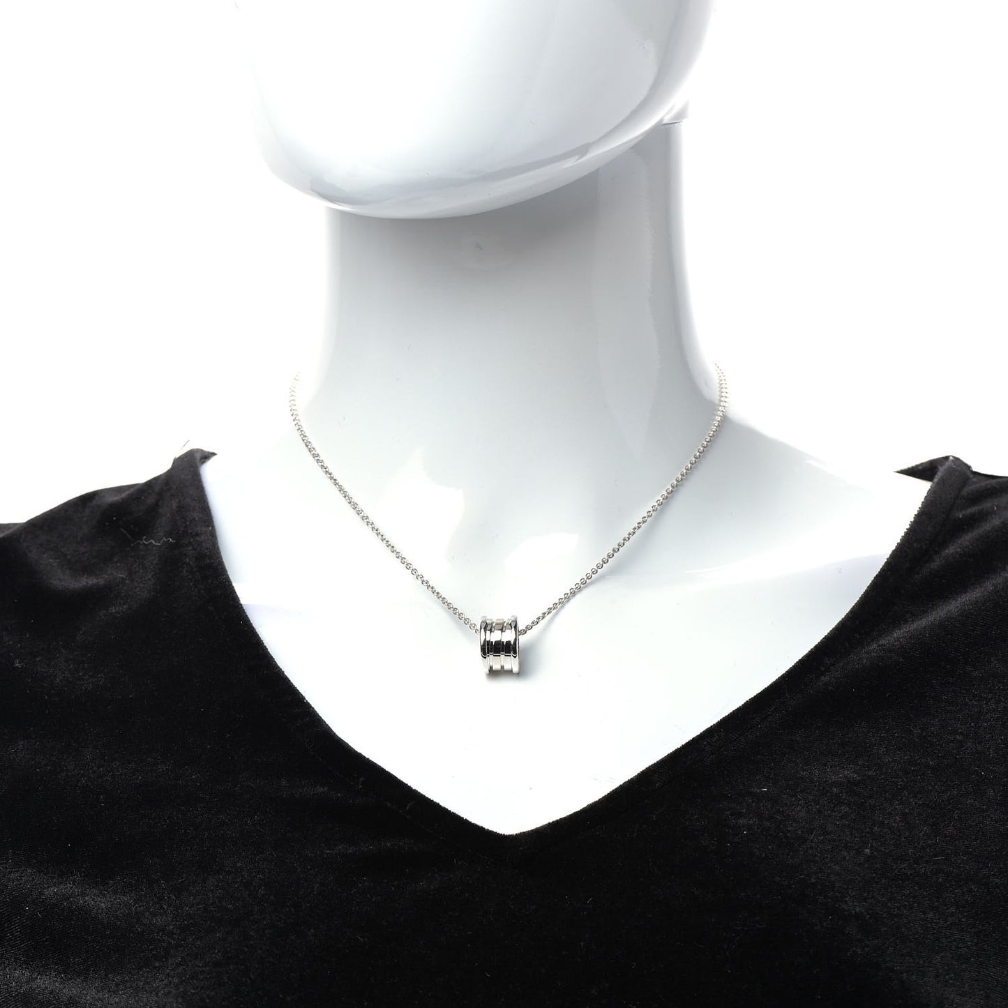 18K White Gold B.Zero1 Pendant Necklace