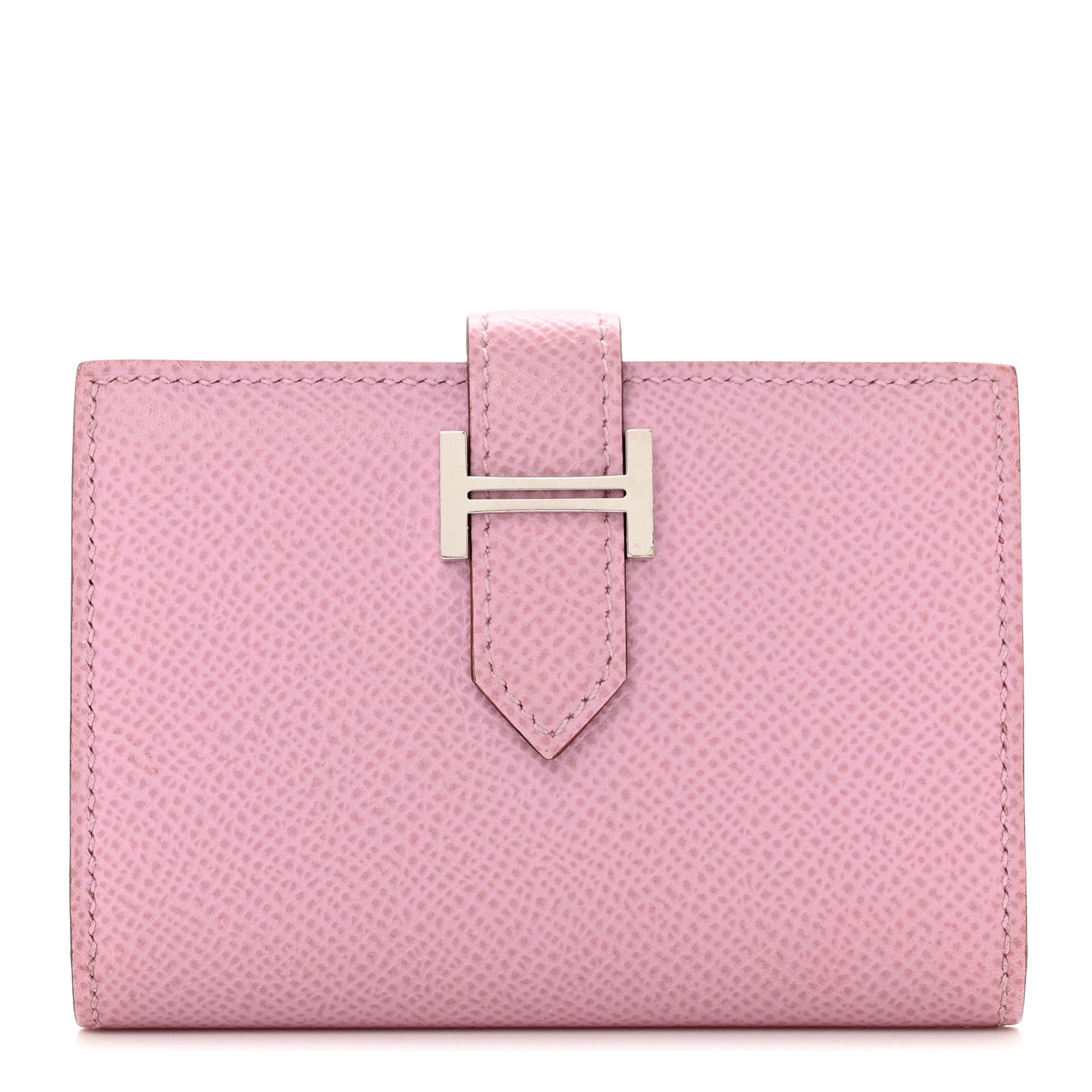 Hermes Epsom Bearn Card Holder Wallet Mauve Sylvestre 1 of 6