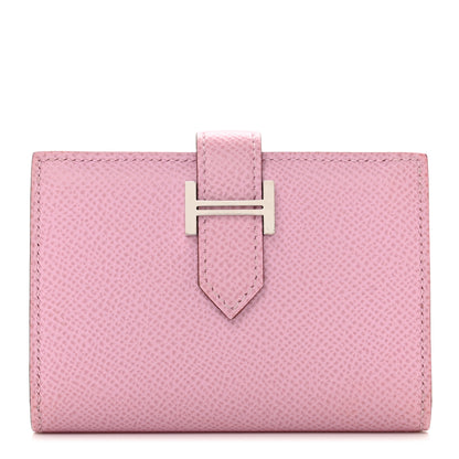 Hermes Epsom Bearn Card Holder Wallet Mauve Sylvestre 1 of 6