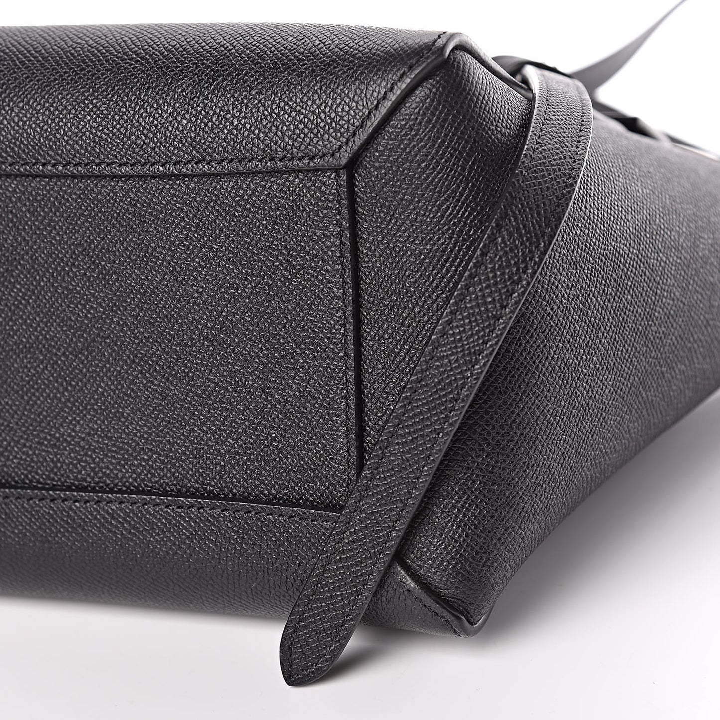 Grained Calfskin Micro Belt Bag Black