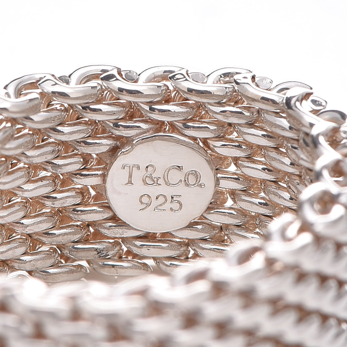Sterling Silver Somerset Mesh Ring 54 7