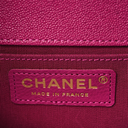 Chanel Caviar Quilted Medium Boy Flap Fuchsia 6 of 11