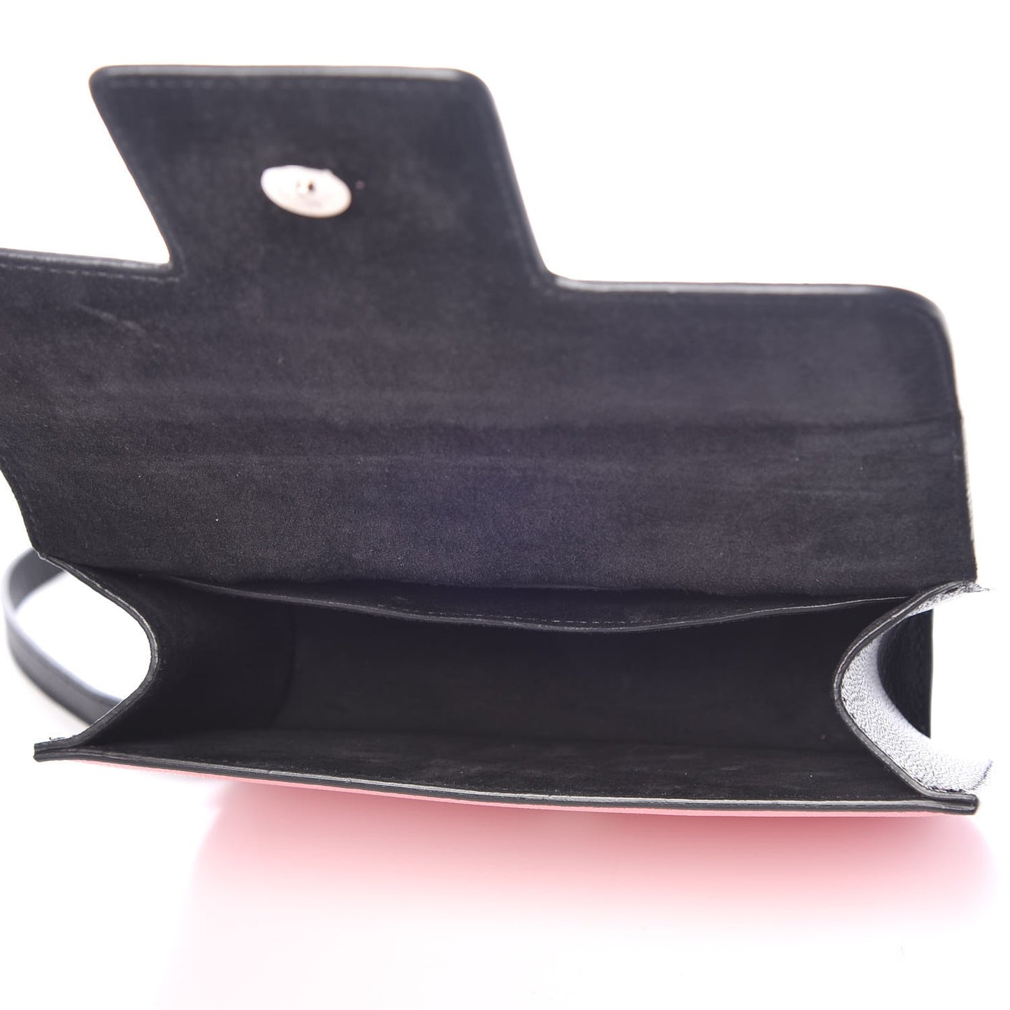 Grained Calfskin Small Insignia Flap Red Pink