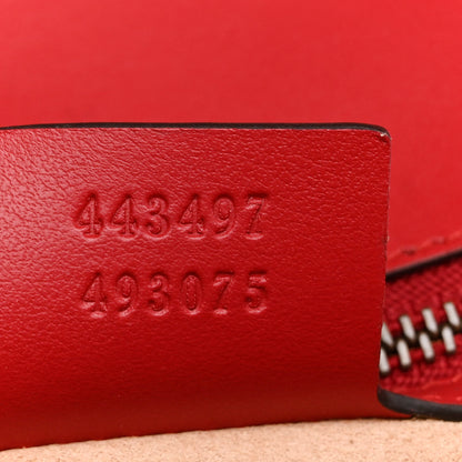Gucci Calfskin Matelasse Small GG Marmont Shoulder Bag Hibiscus Red 7 of 12