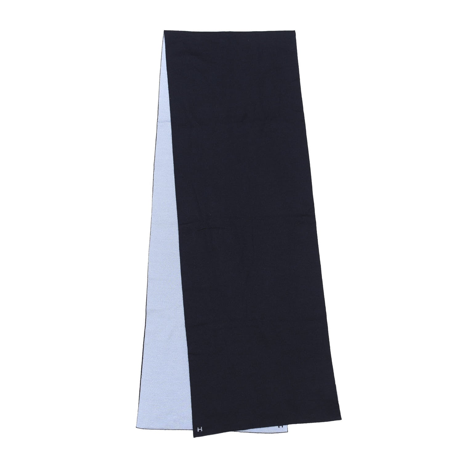 Hermes Cashmere Silk Aller Retour Scarf Glacier Carbone 1 of 5