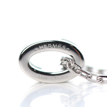 Hermes Lacquered Palladium Mini Pop H Pendant Necklace White 5 of 5