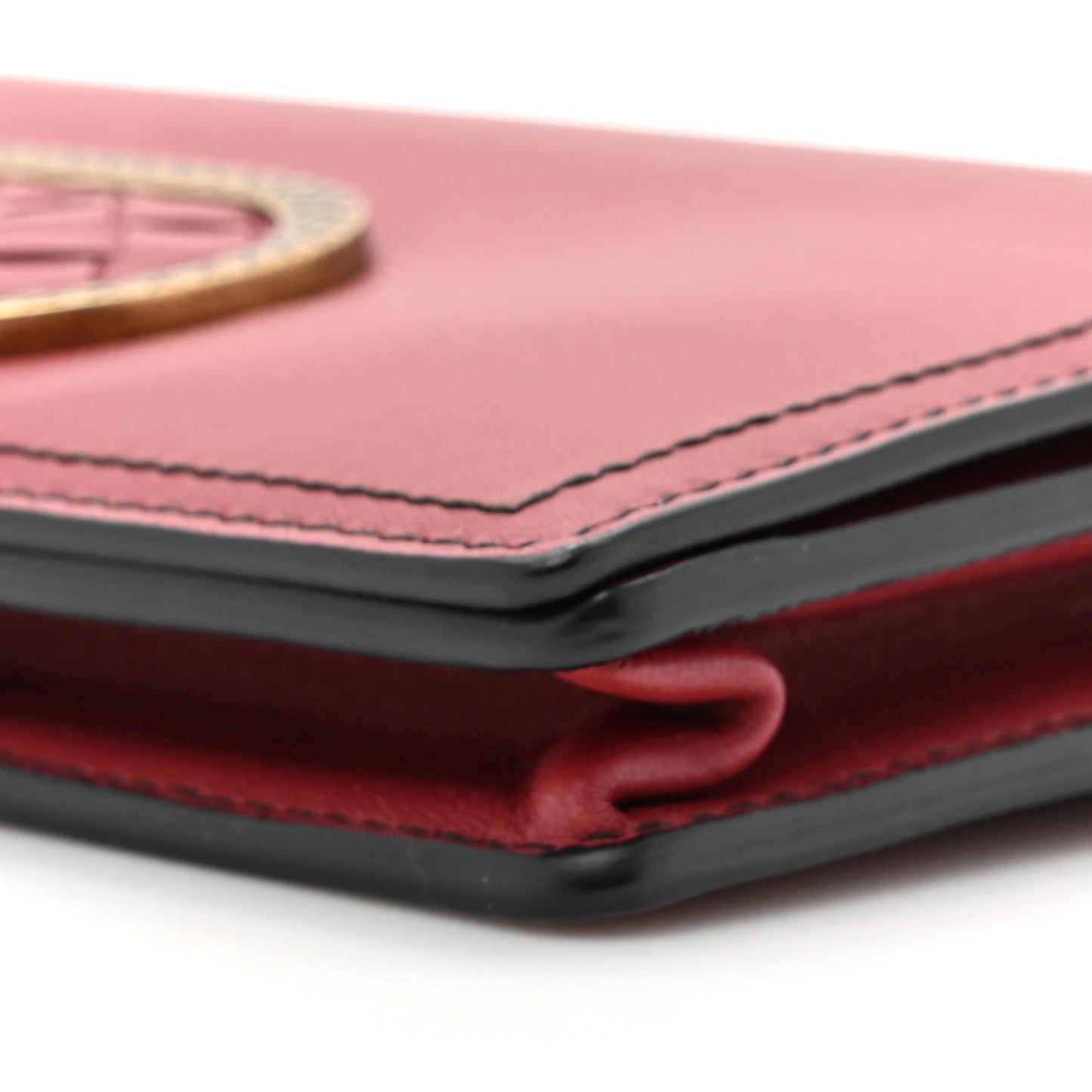 Nappa Intrecciato Ellittica Chain Wallet Baccara Rose