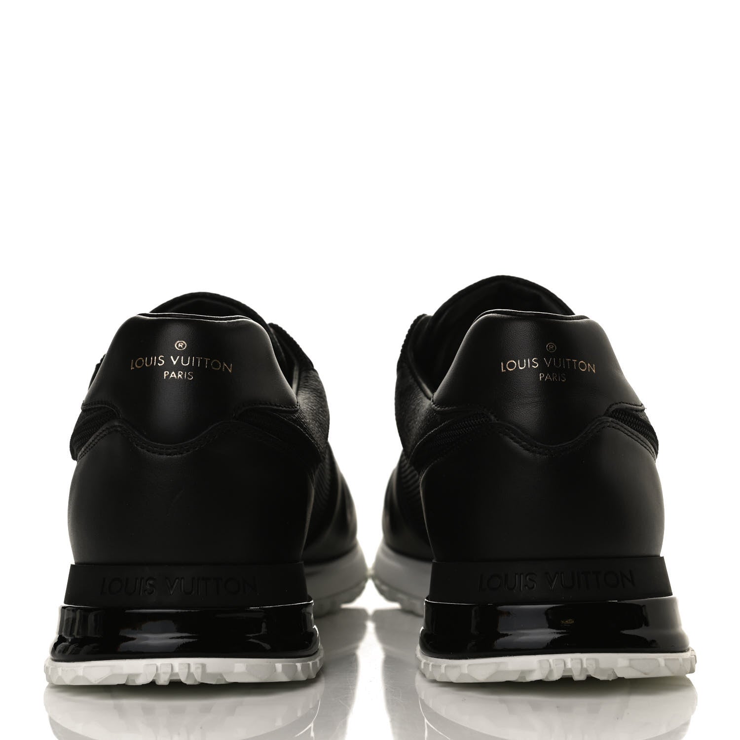 Louis Vuitton Calfskin Monogram Run Away Sneakers 9.5 Black 6 of 10