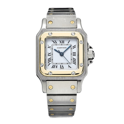 Cartier Stainless Steel 18K Yellow Gold 24mm Santos De Cartier Galbee Automatic Watch 1 of 7