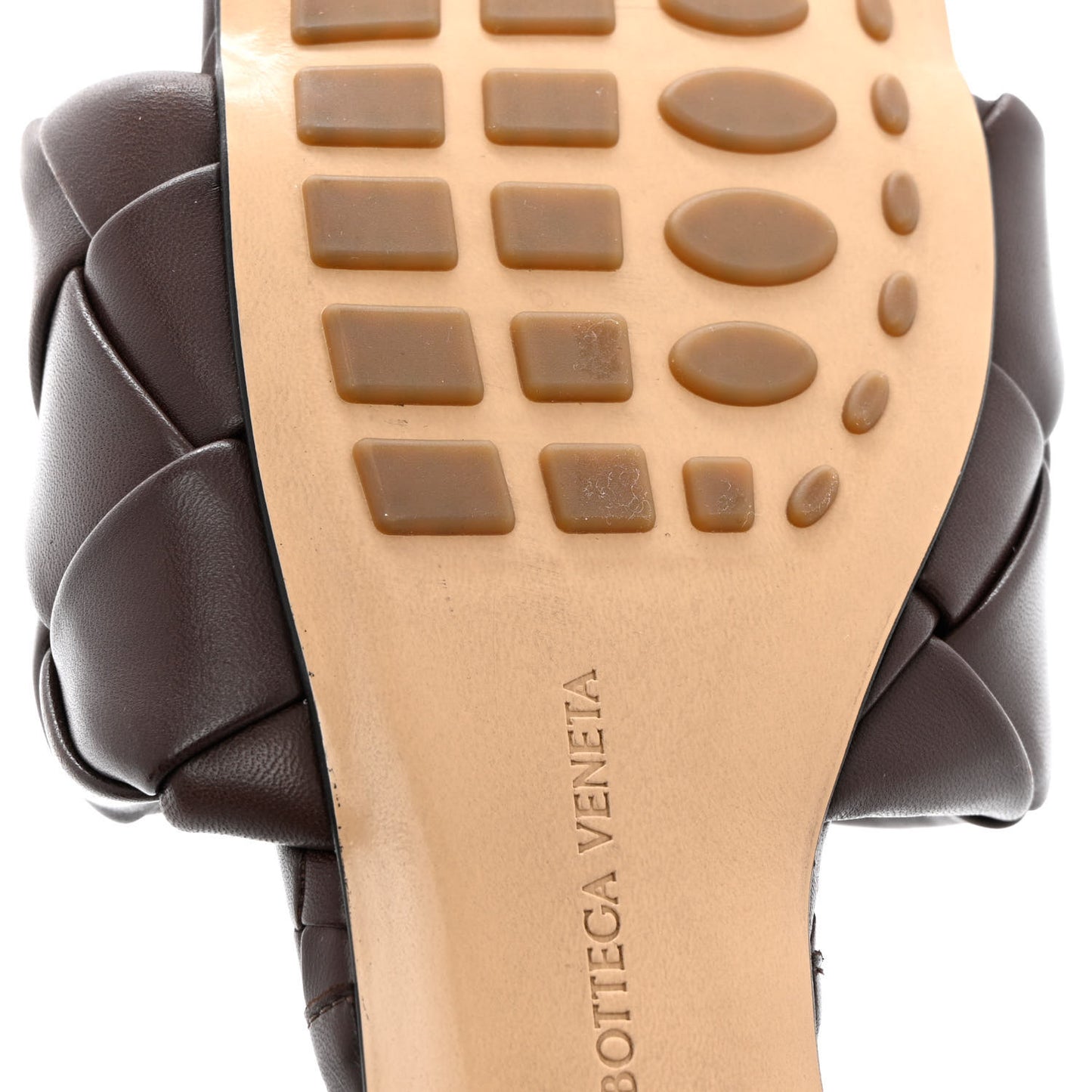Nappa Maxi Intrecciato Lido Flat Sandals 37.5 Fondant