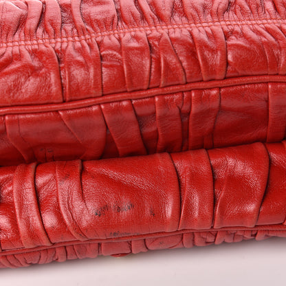 Prada Capretto Gaufre Flap Bag Rosso 11 of 18