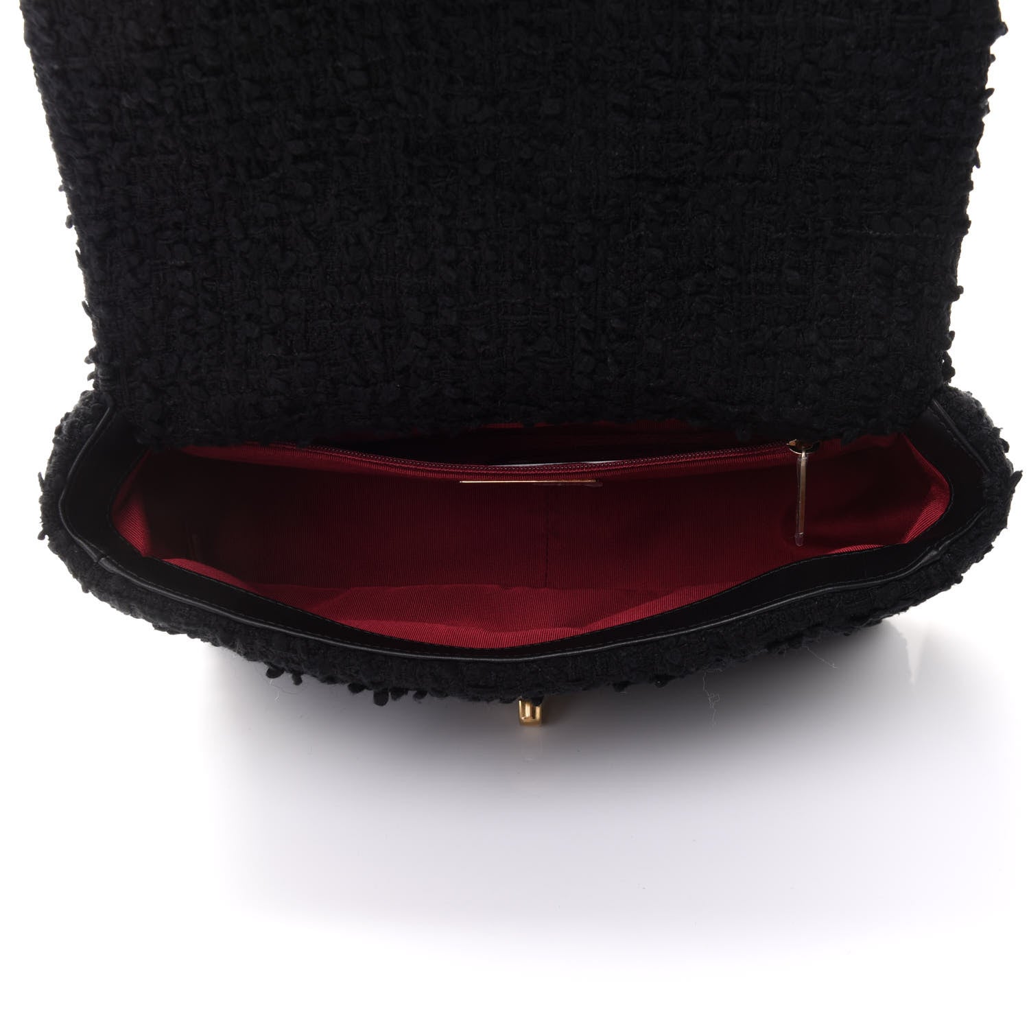 Chanel Tweed Quilted Medium Chanel 19 Flap Black 5 of 11