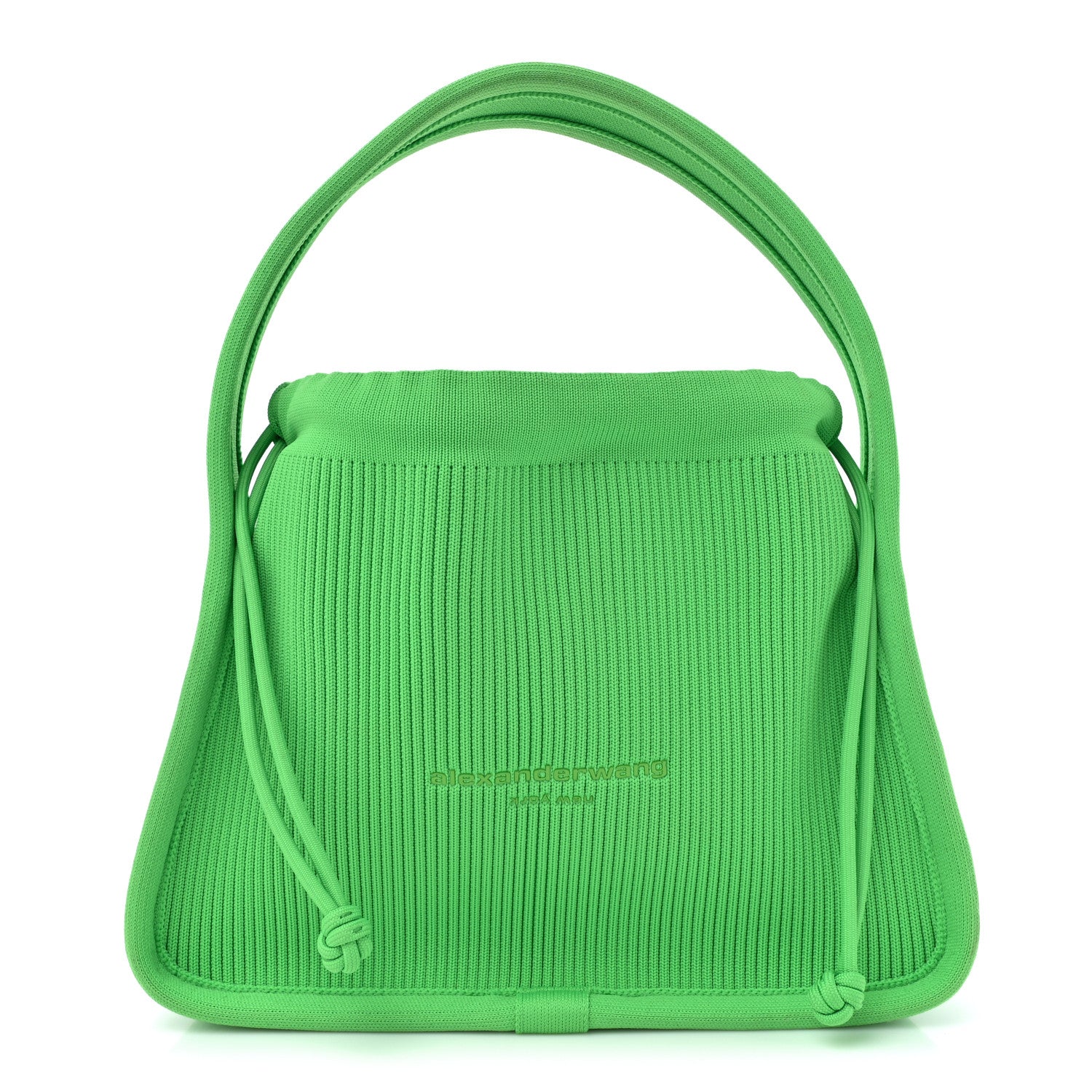 Alexander Wang Ribbed Knit Small Ryan Bag Iguana 1 of 10