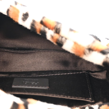 Fendi Calf Hair Leopard Print Phone Baguette Moro 5 of 10