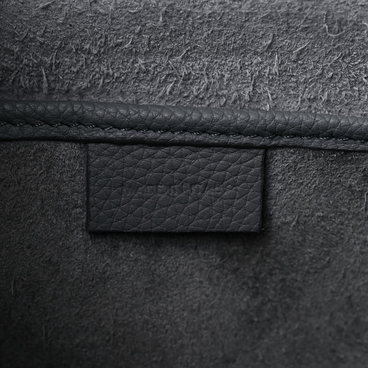 Baby Drummed Calfskin Nano Luggage Kohl