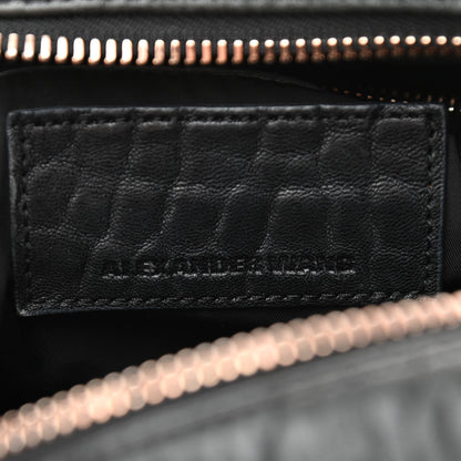 Alexander Wang Pebbled Lambskin Rocco Black Rose Gold Hardware 6 of 13