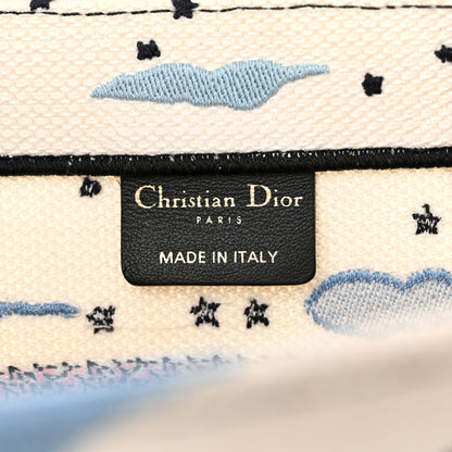 Christian Dior Canvas Embroidered Ciel De Reve Small Book Tote Latte Multicolor 6 of 15