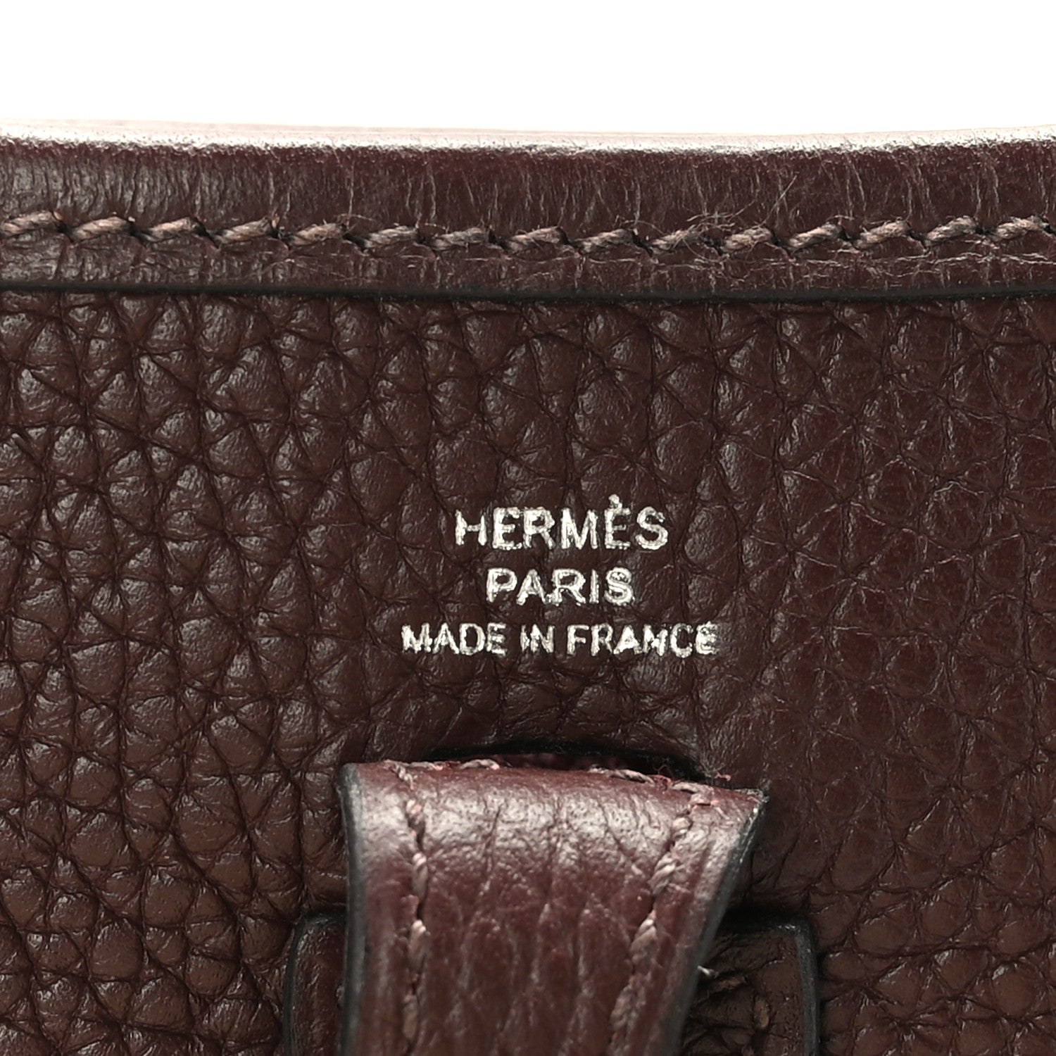 Hermes Taurillon Clemence Evelyne TPM Rouge Sellier 6 of 9