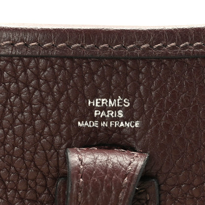 Hermes Taurillon Clemence Evelyne TPM Rouge Sellier 6 of 9