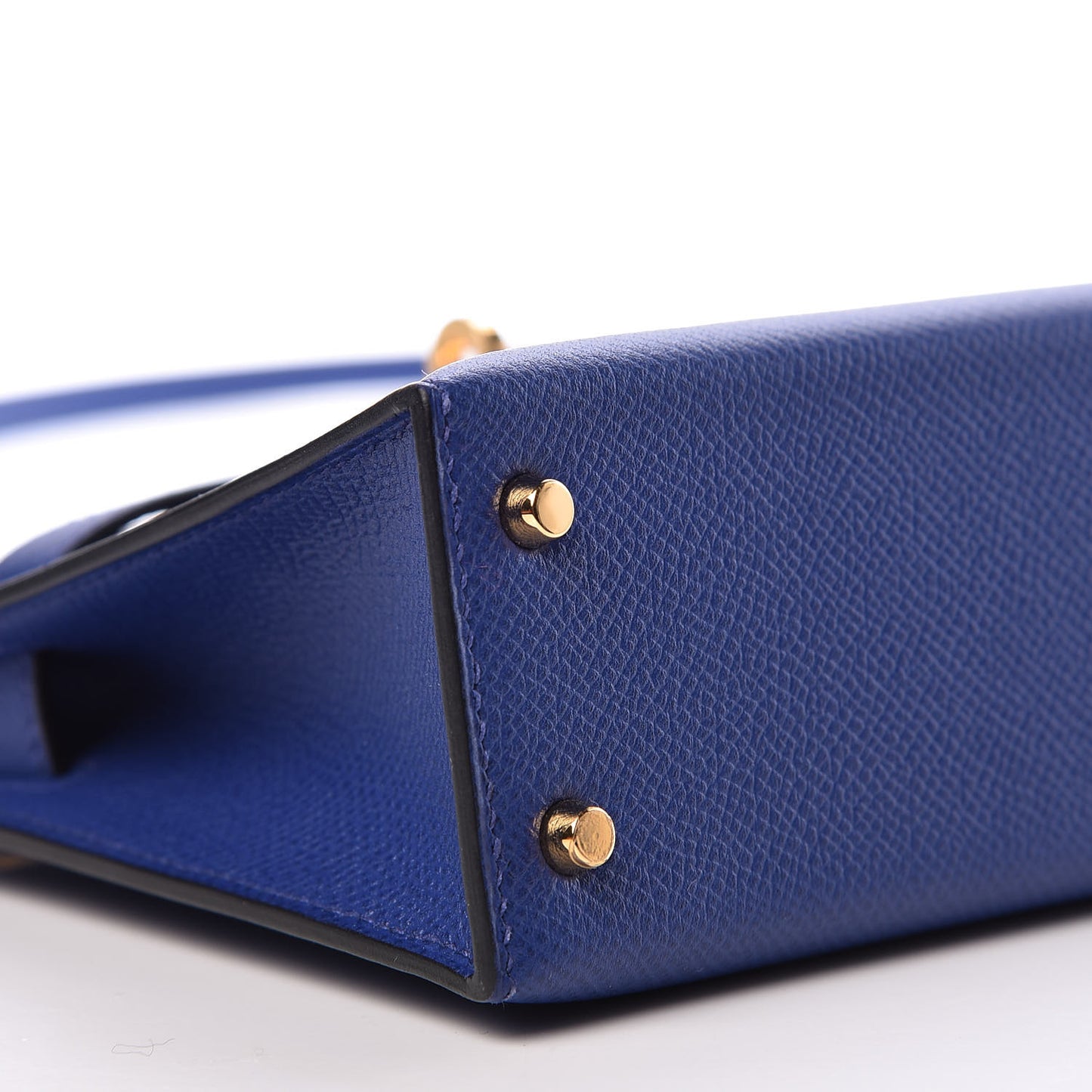 Epsom Mini Kelly Sellier 20 Bleu Electrique