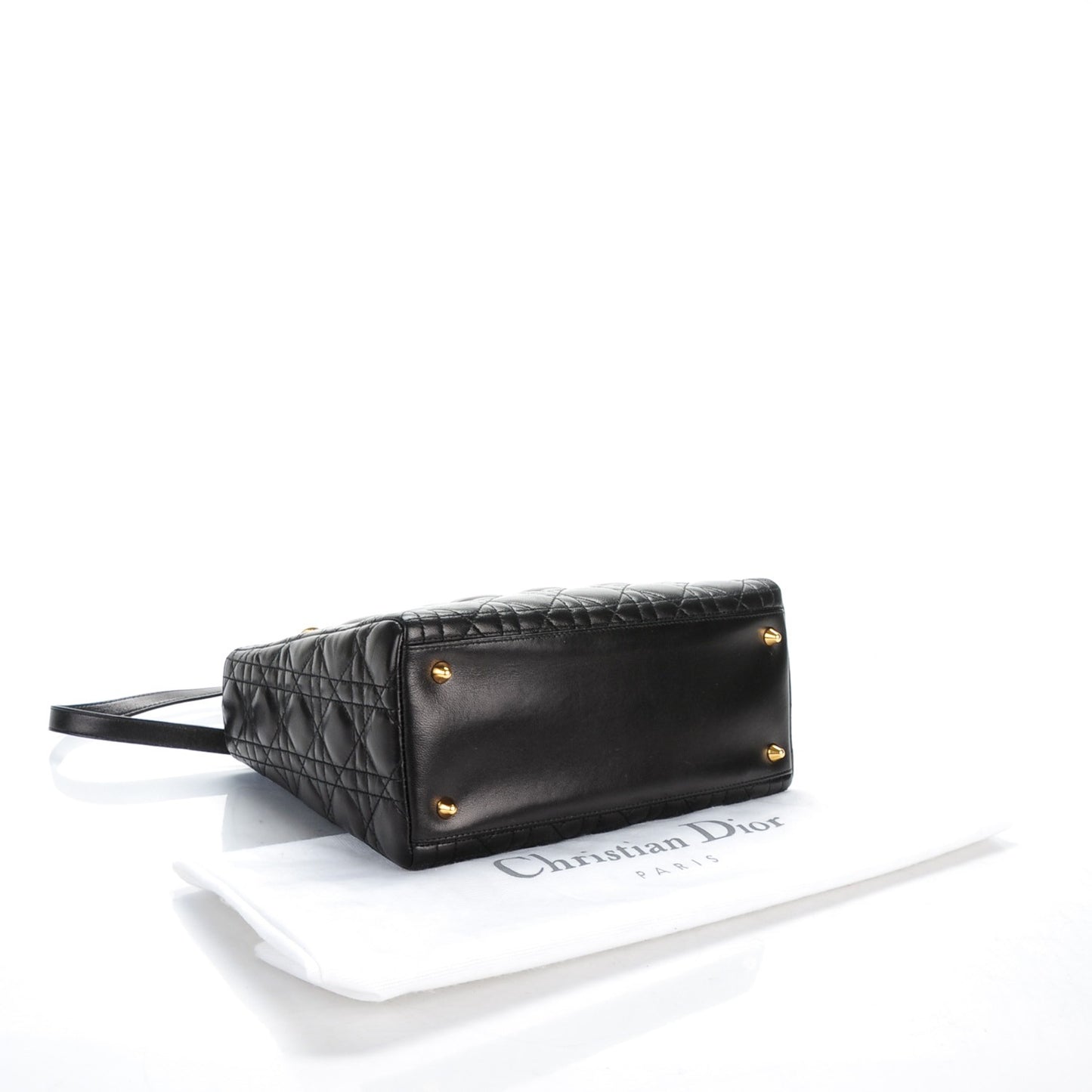 Lambskin Cannage Medium Lady Dior Black