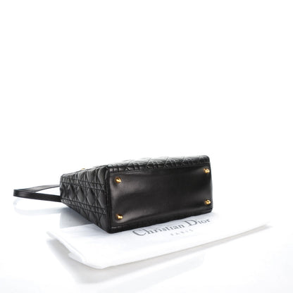 Christian Dior Lambskin Cannage Medium Lady Dior Black 4 of 7
