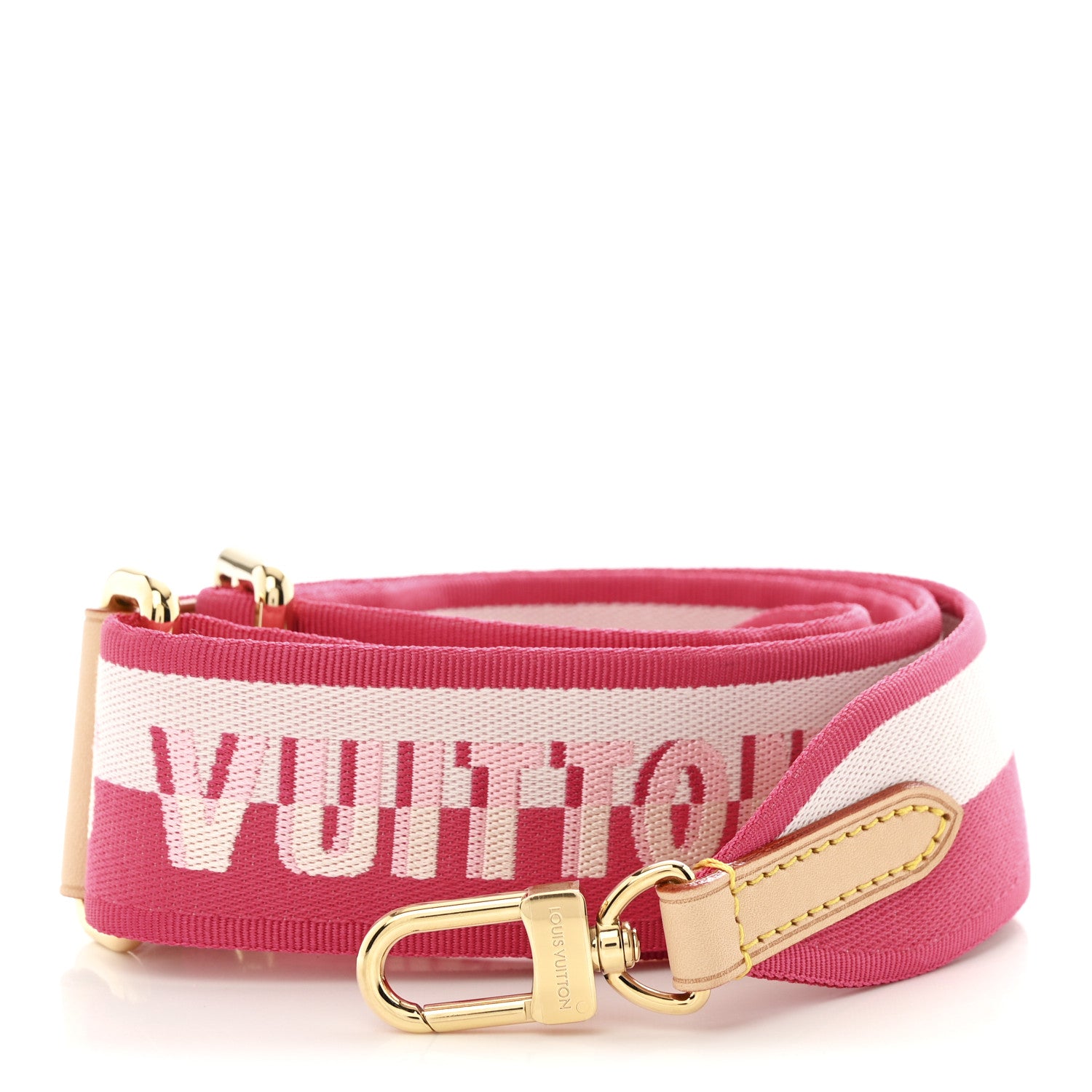 Louis Vuitton Jacquard Neverfull BB Shoulder Strap Pink Peony 1 of 3