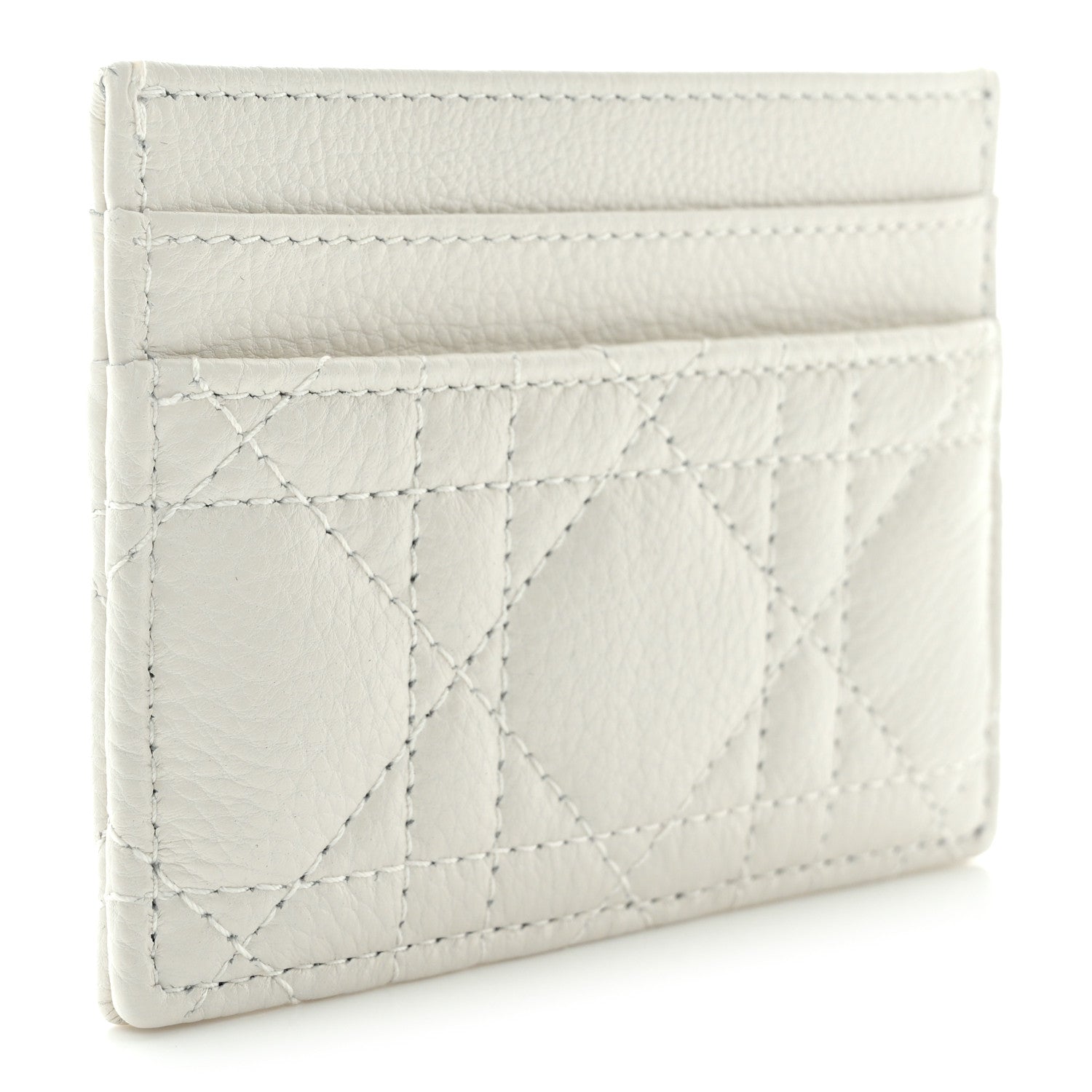 Christian Dior Supple Calfskin Cannage Caro Five-Slot Card Holder Latte 3 of 7