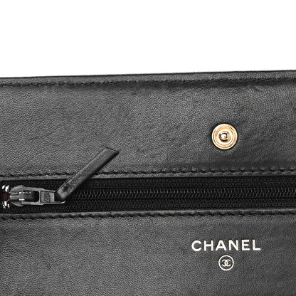 Chanel Lambskin Quilted Wallet On Chain WOC Black 15 of 17