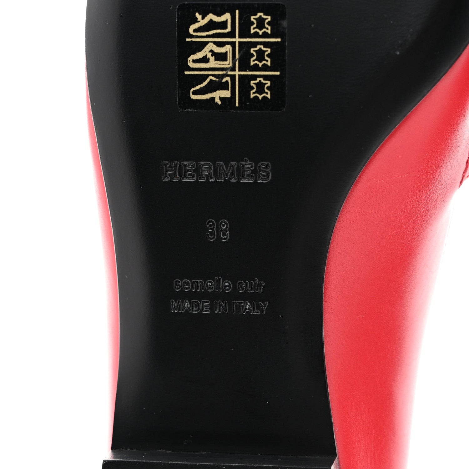 Hermes Lizard Calfskin Brillante Kelly Ballet Flat  38 Rouge Vif 8 of 11