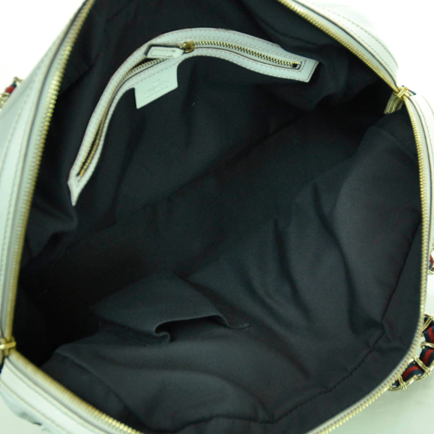 Leather Capri Large Bowler White