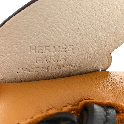 Hermes Milo Lambskin Grigri Rodeo Pegase Horse Bag Charm PM Sesame Black Nata 3 of 3