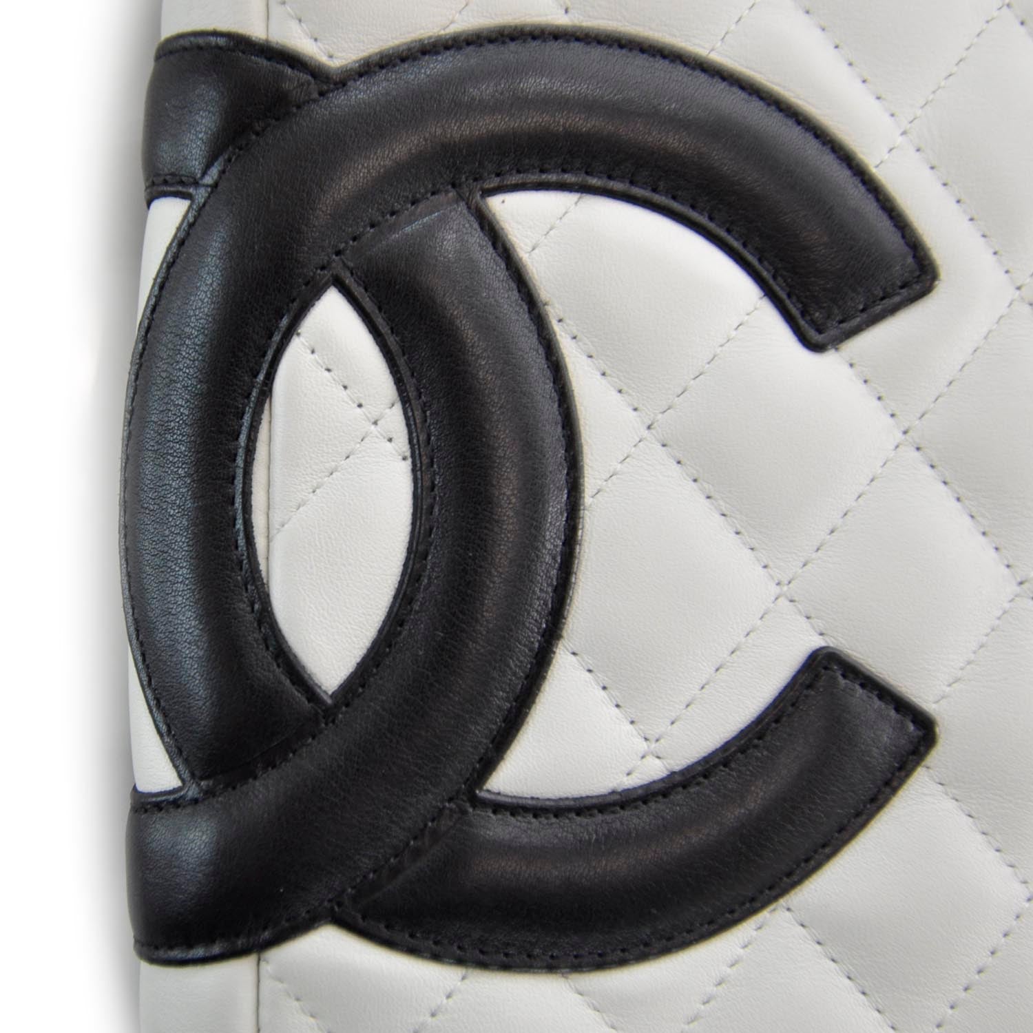 Chanel Calfskin Quilted Cambon Messenger White Black 5 of 9