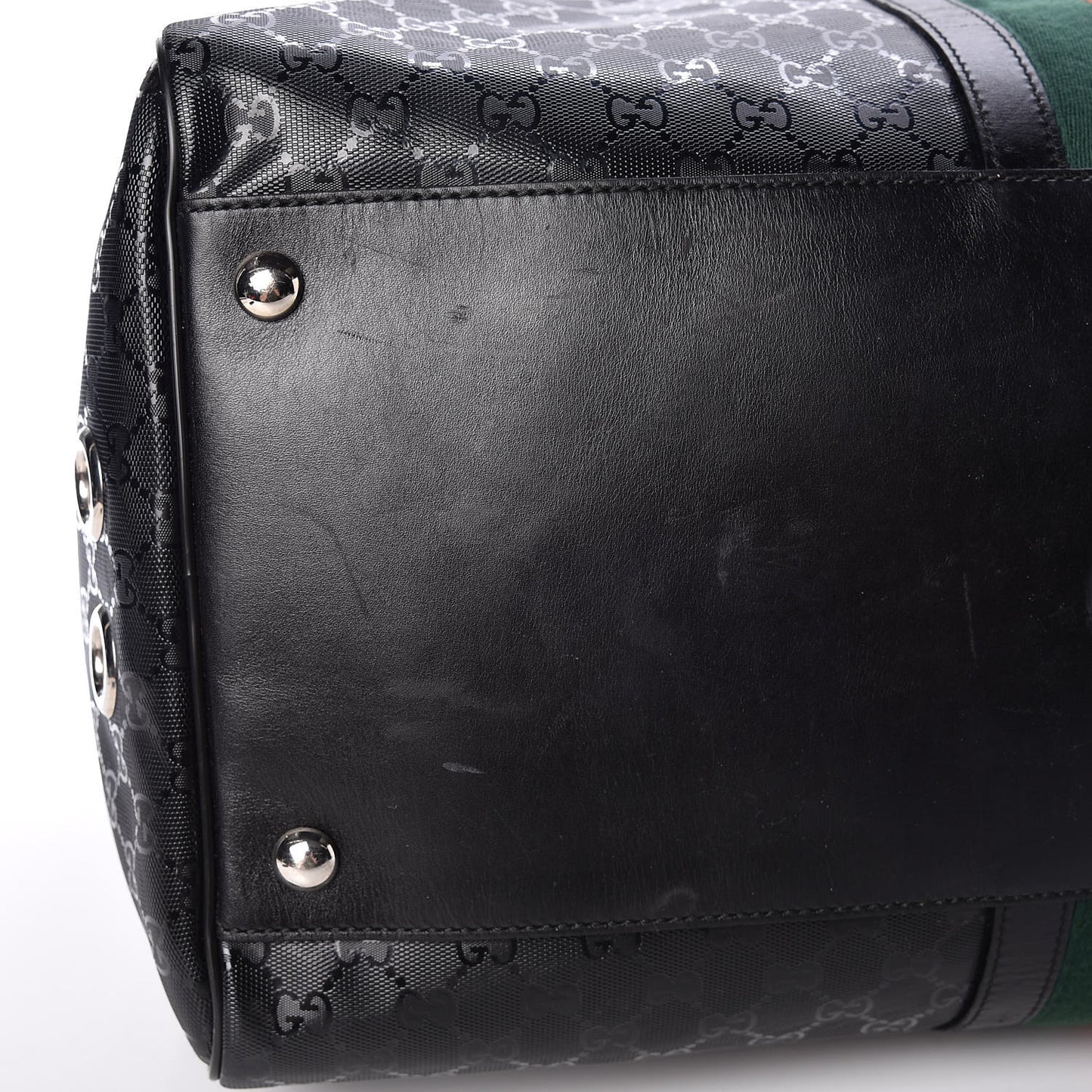 Imprime Monogram Web Carry On Duffle Bag Black