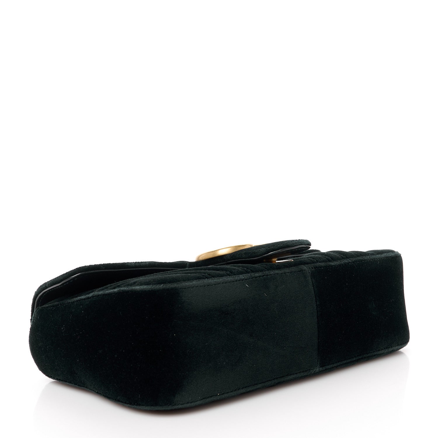 Gucci Velvet Matelasse Small GG Marmont Shoulder Bag Black 4 of 11