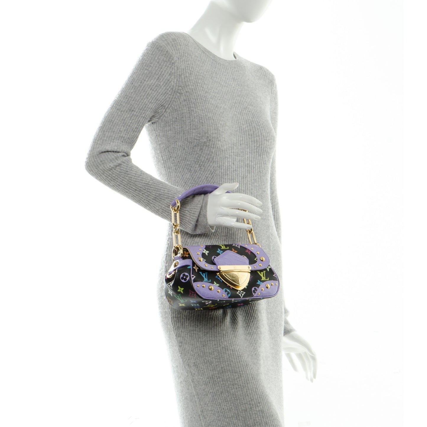 Monogram Multicolor Alligator Marilyn Black