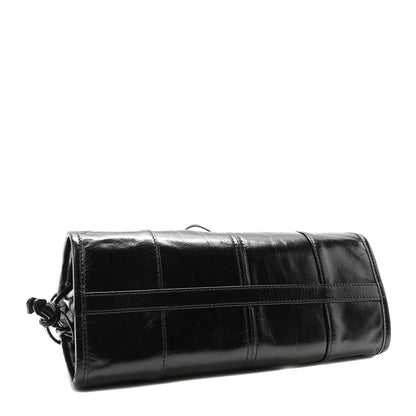 Prada Glossy Calfskin Triangle Small Bonnie Shoulder Bag Black 4 of 10