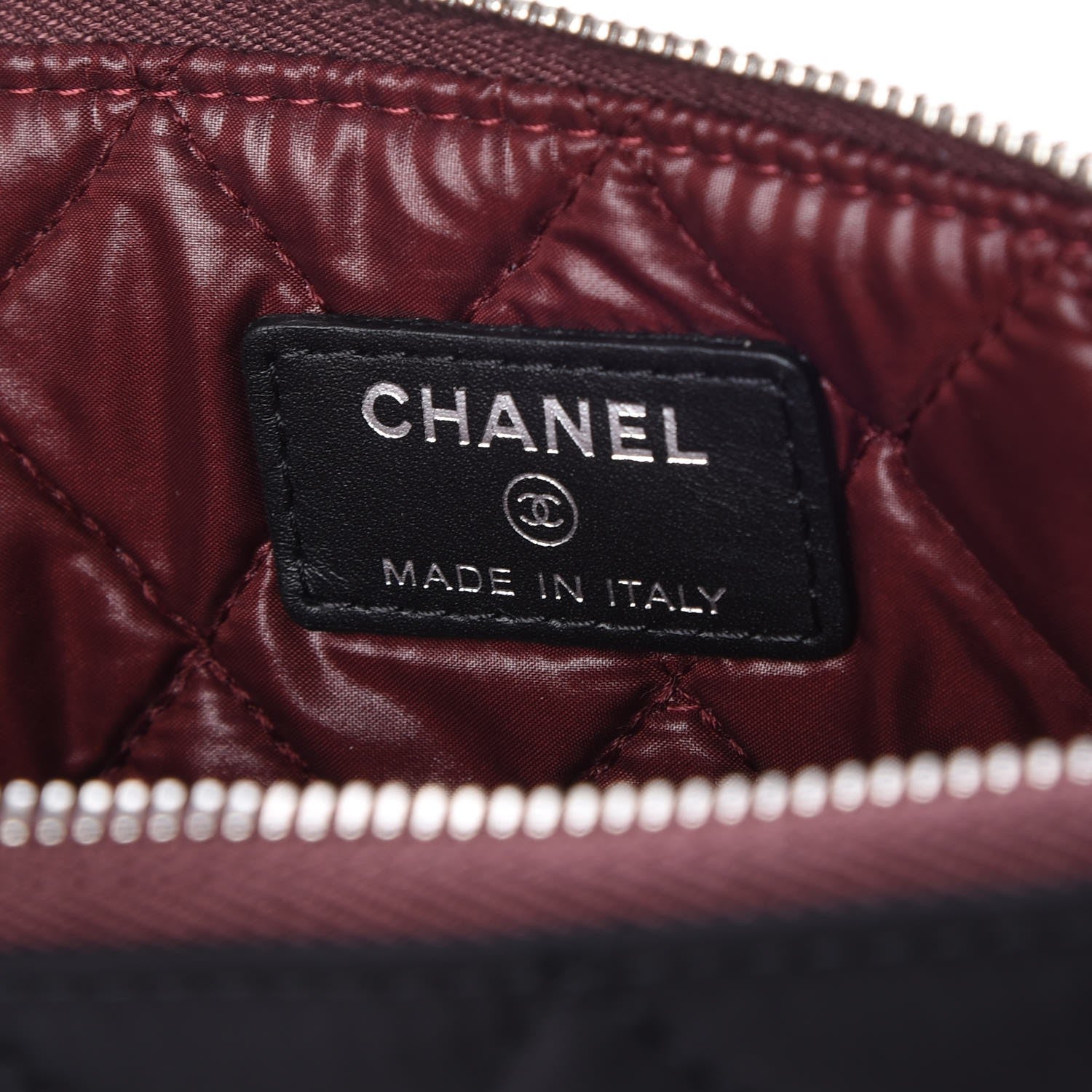 Chanel Nylon Quilted Medium Cosmetic Case Black 5 of 7