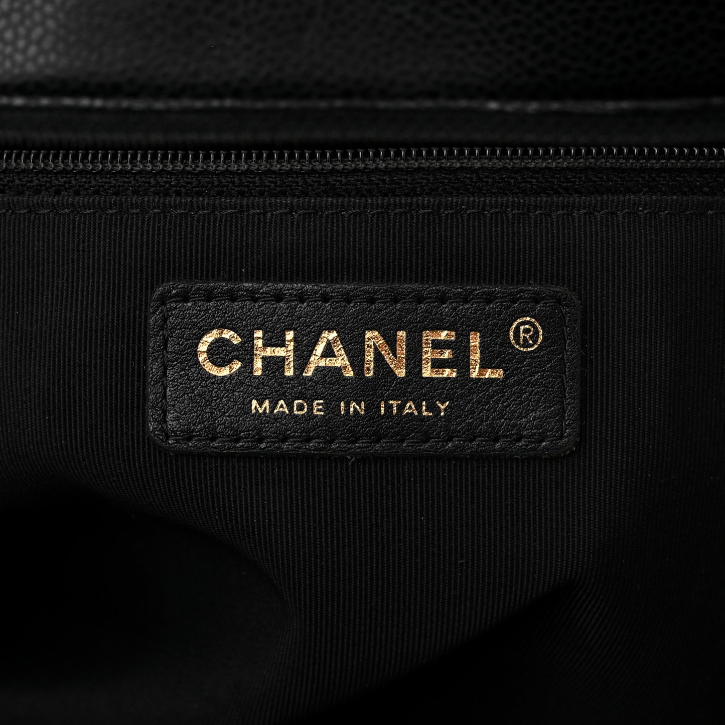 Caviar Quilted Flap Tote Black