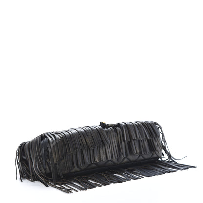 Chanel Metallic Calfskin Quilted Large Into The Fringe Flap Black 4 of 11
