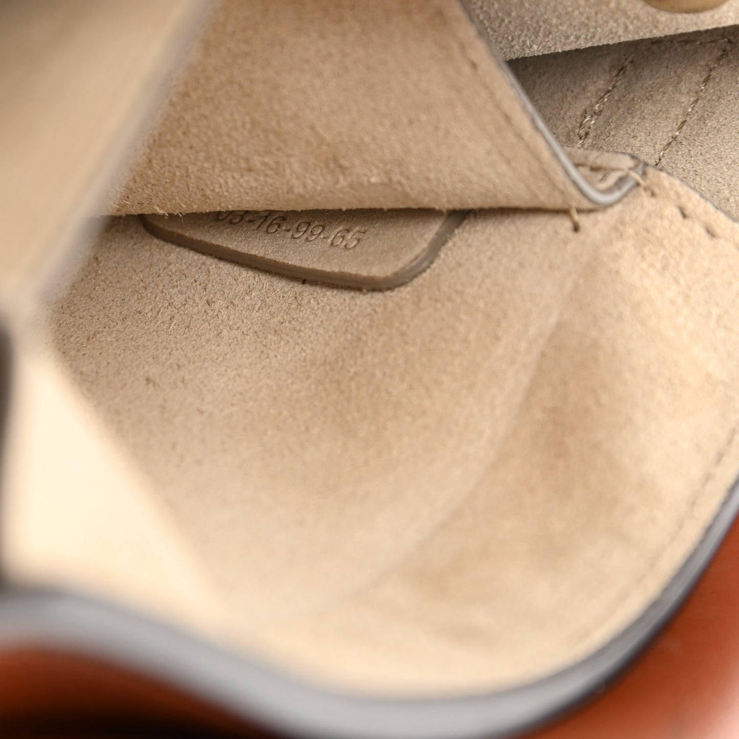 Suede Calfskin Small Faye Shoulder Bag Tobacco