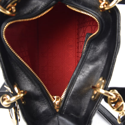 Christian Dior Lambskin Cannage Medium Lady Dior Black 5 of 9
