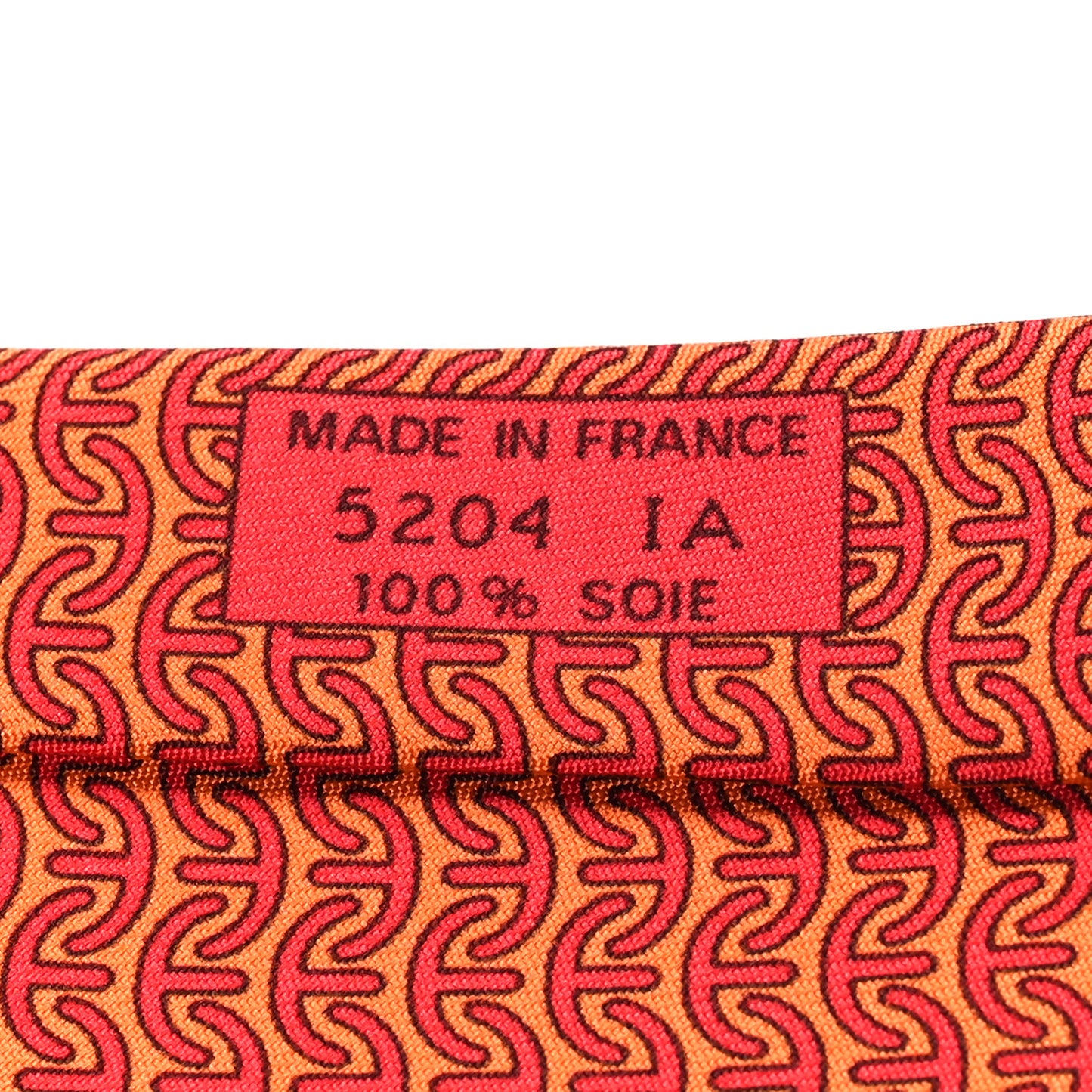 Printed Silk Mens Neck Tie Orange