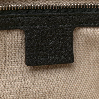 Gucci Pebbled Calfskin Studded Medium Soho Chain Shoulder Bag Black 6 of 10