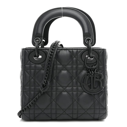 Christian Dior Ultra Matte Calfskin Cannage Mini Lady Dior Black 1 of 10